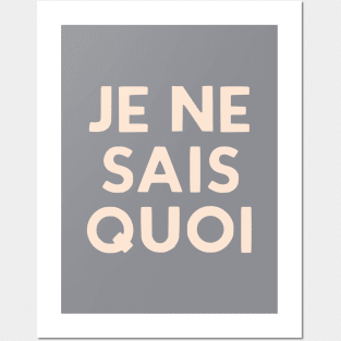 Je Ne Sais Quoi Retro French Hand Lettering Posters and Art